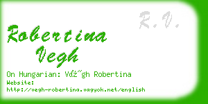 robertina vegh business card